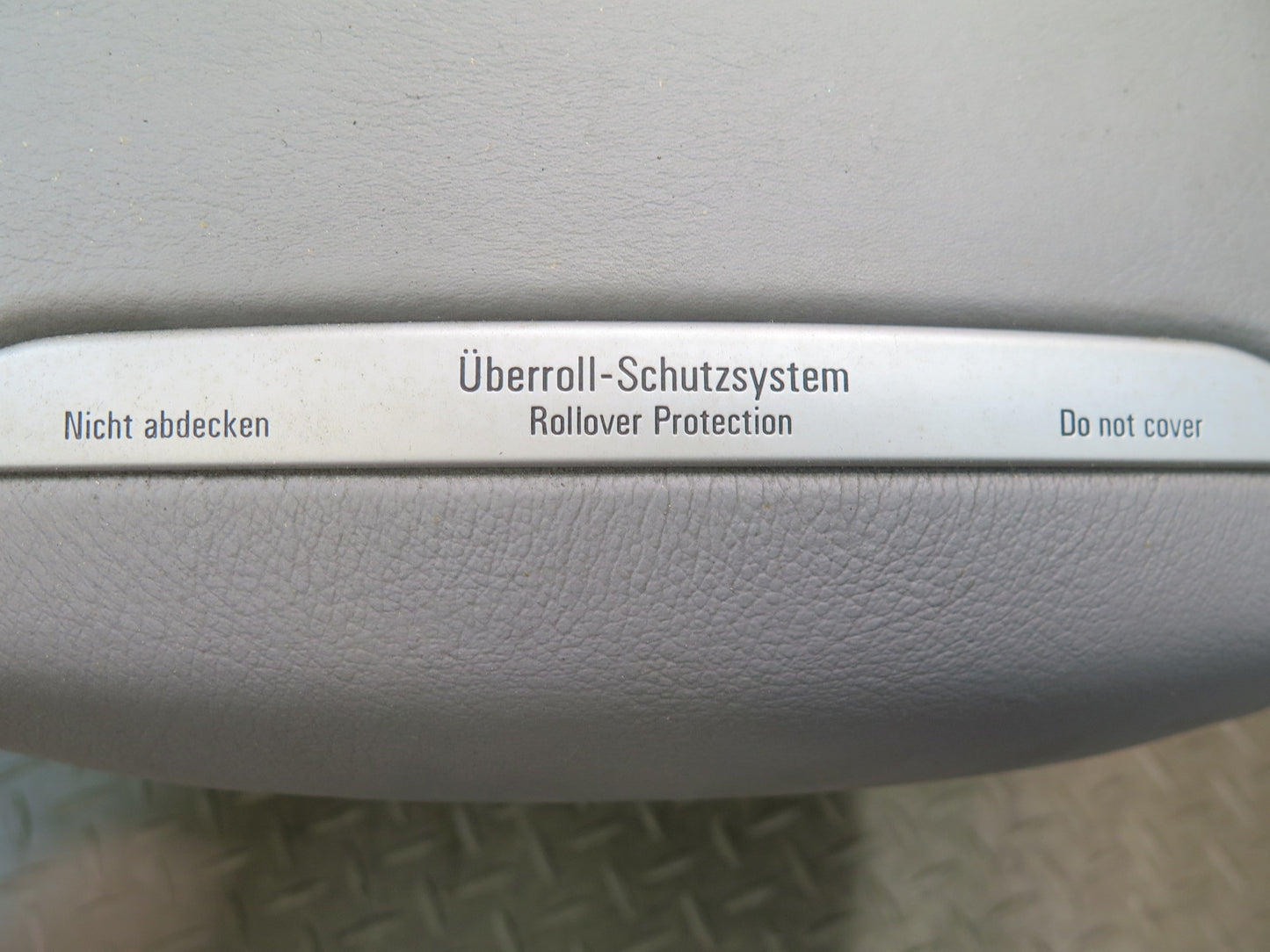 01-06 BMW E46 330CI Convertible Rear Left & Right Leather Headrest Gray OEM