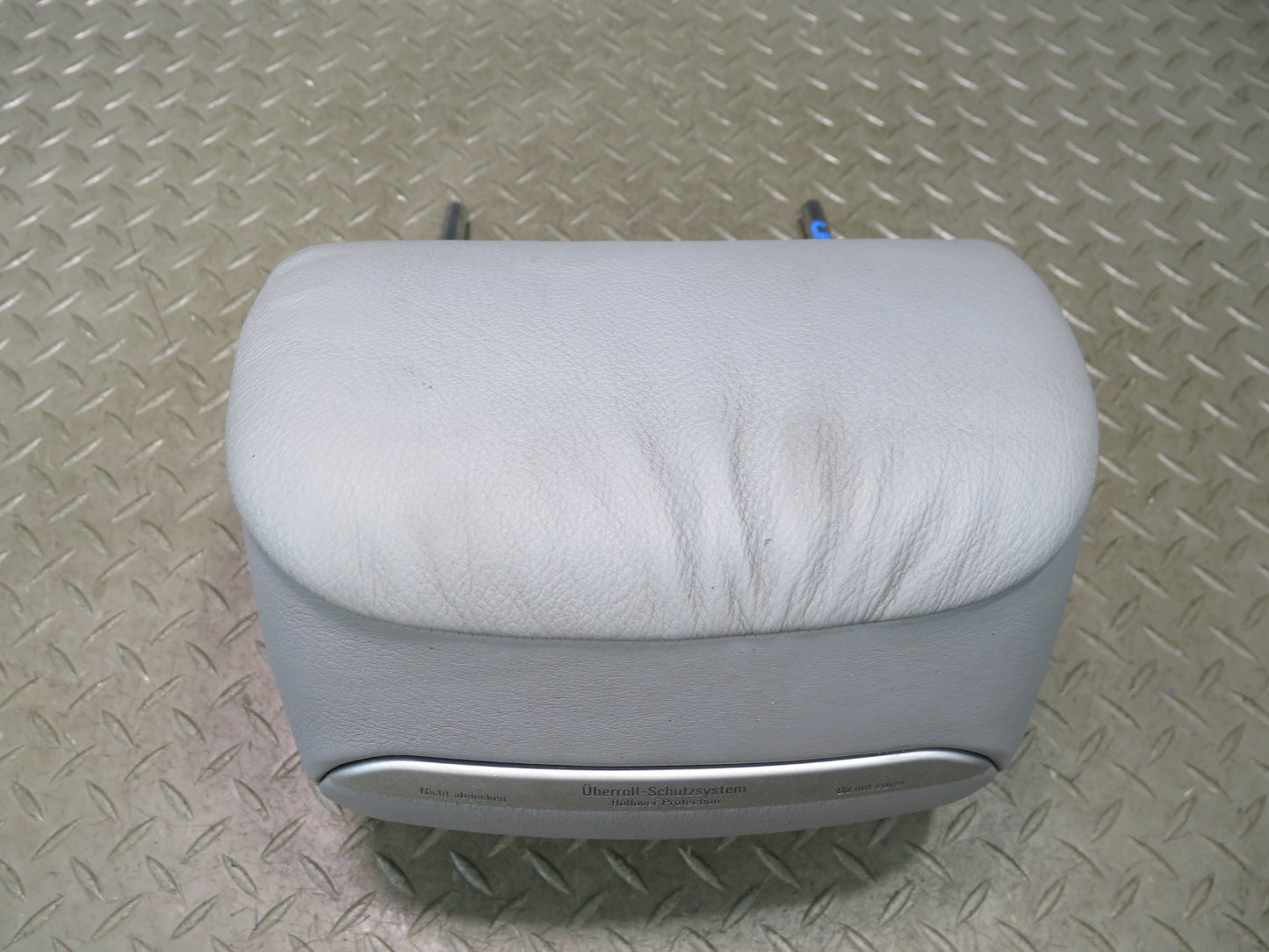 01-06 BMW E46 330CI Convertible Rear Left & Right Leather Headrest Gray OEM