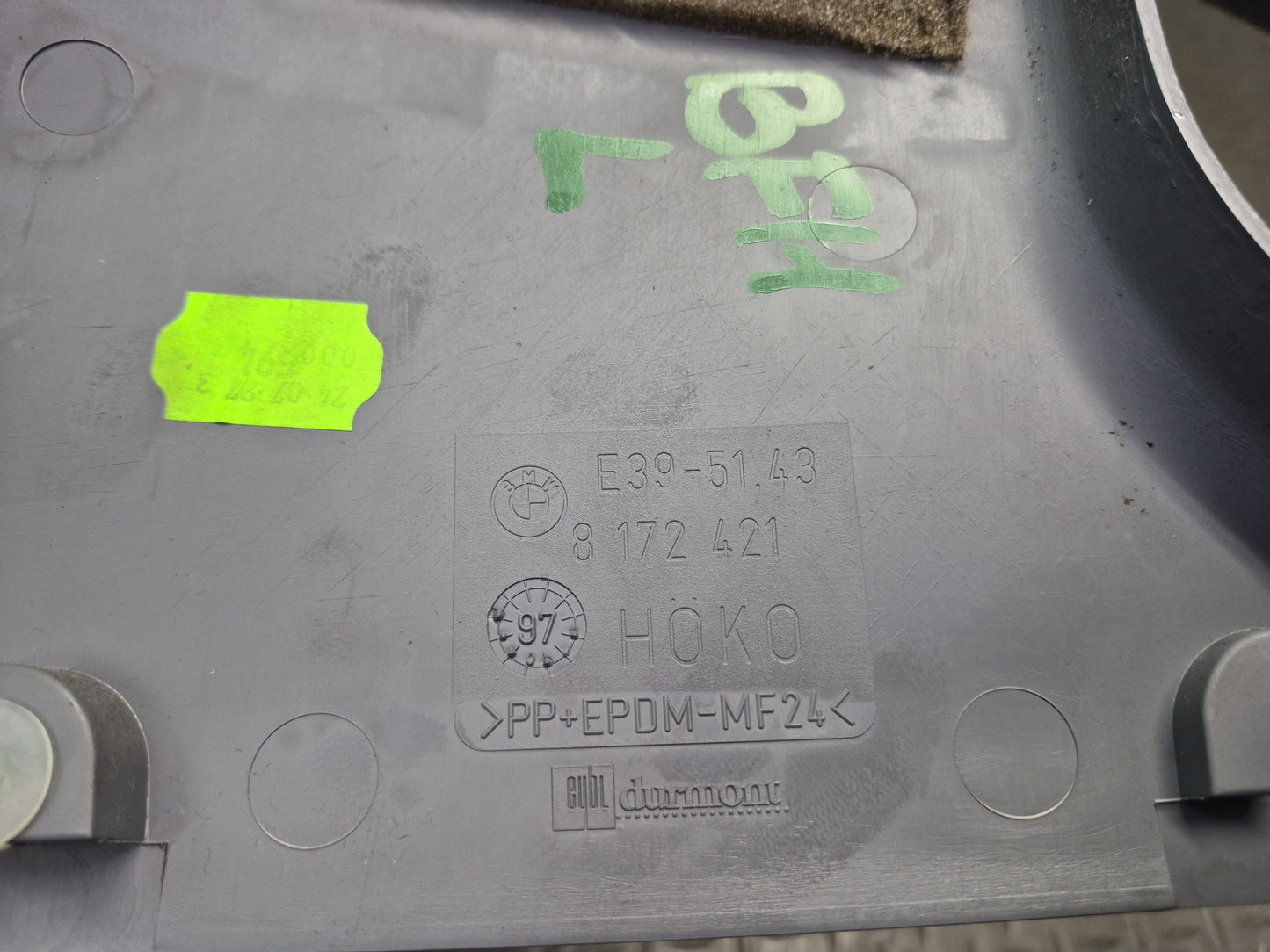 97-03 BMW E39 540i Set of 2 Interior Left & Right B Pillar Lower Trim Panel OEM