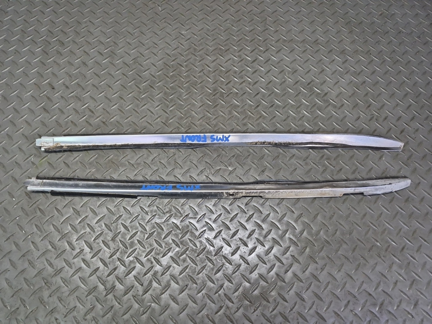 86-91 Mercedes W126 Sedan Front Windshield A Pillar Chrome Trim Molding Set OEM