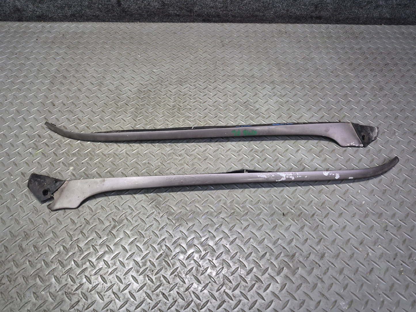 86-91 Mercedes W126 Sedan Front Windshield A Pillar Chrome Trim Molding Set OEM