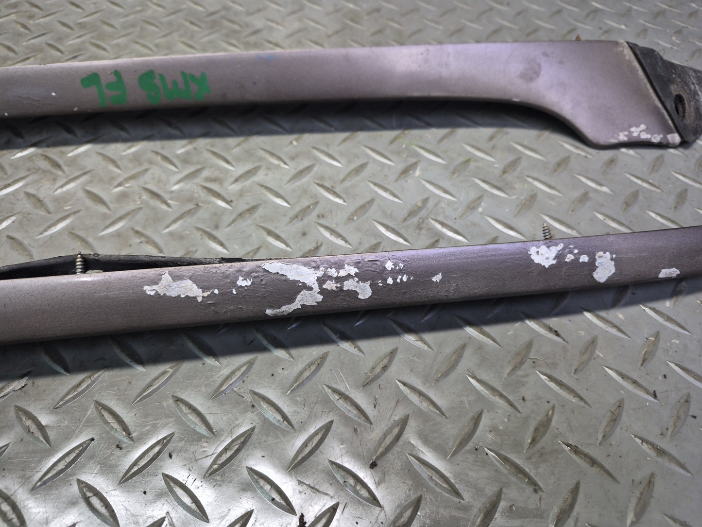 86-91 Mercedes W126 Sedan Front Windshield A Pillar Chrome Trim Molding Set OEM