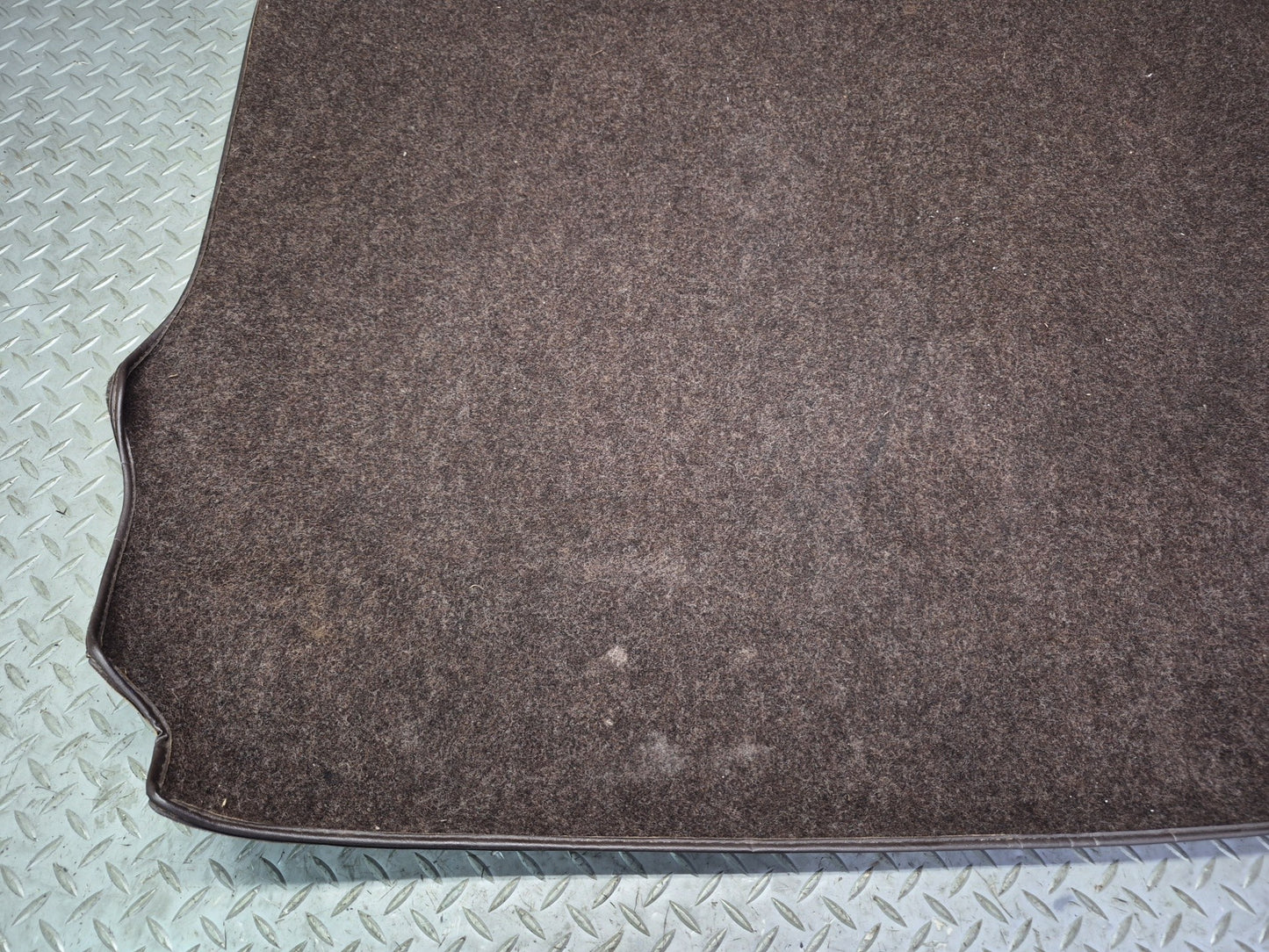 86-91 Mercedes W126 560SEL Sedan Rear Trunk Floor MAT Carpet Cover Brown Damaged