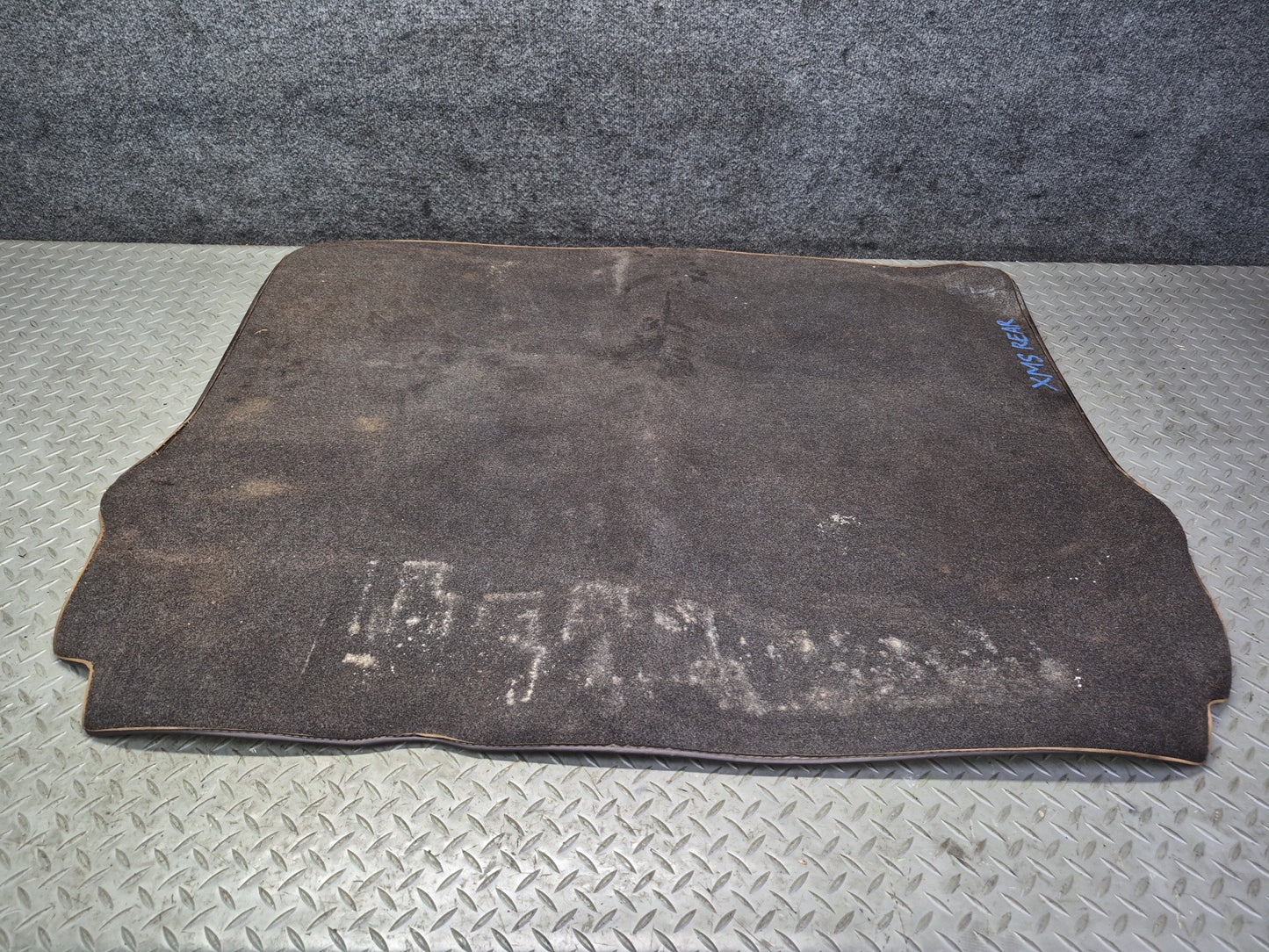 86-91 Mercedes W126 560SEL Sedan Rear Trunk Floor MAT Carpet Cover Brown Damaged