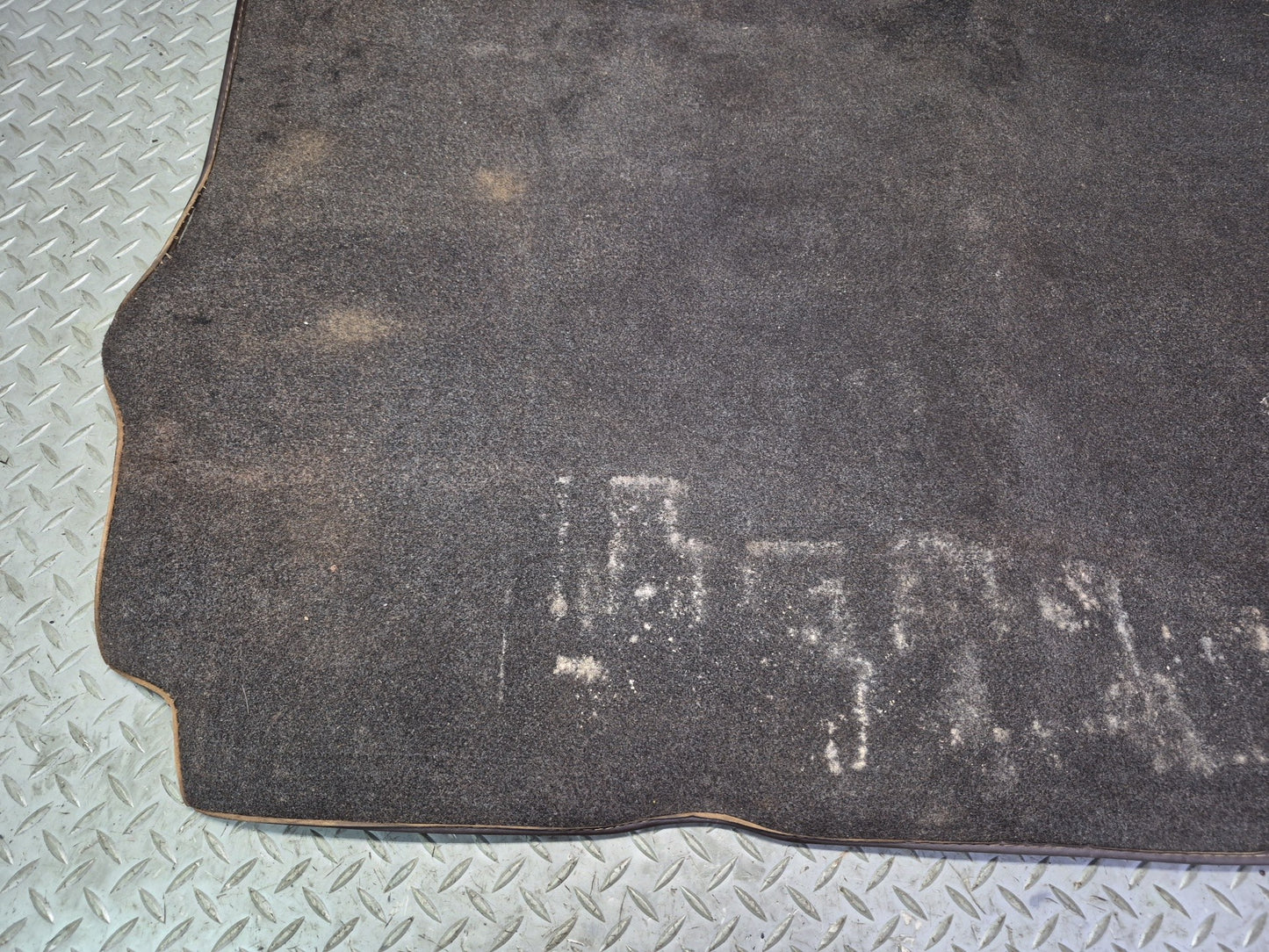 86-91 Mercedes W126 560SEL Sedan Rear Trunk Floor MAT Carpet Cover Brown Damaged