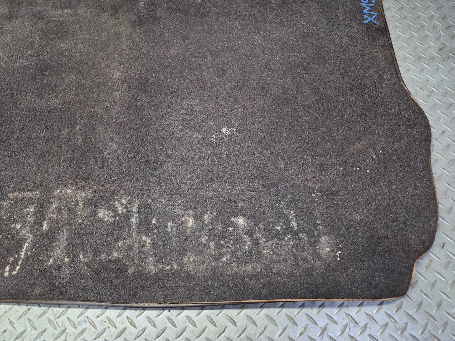 86-91 Mercedes W126 560SEL Sedan Rear Trunk Floor MAT Carpet Cover Brown Damaged
