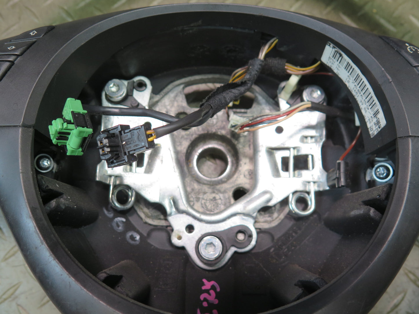 01-06 BMW E46 330ci 3-SPOKE Leather Sport Steering w Controls Black OEM