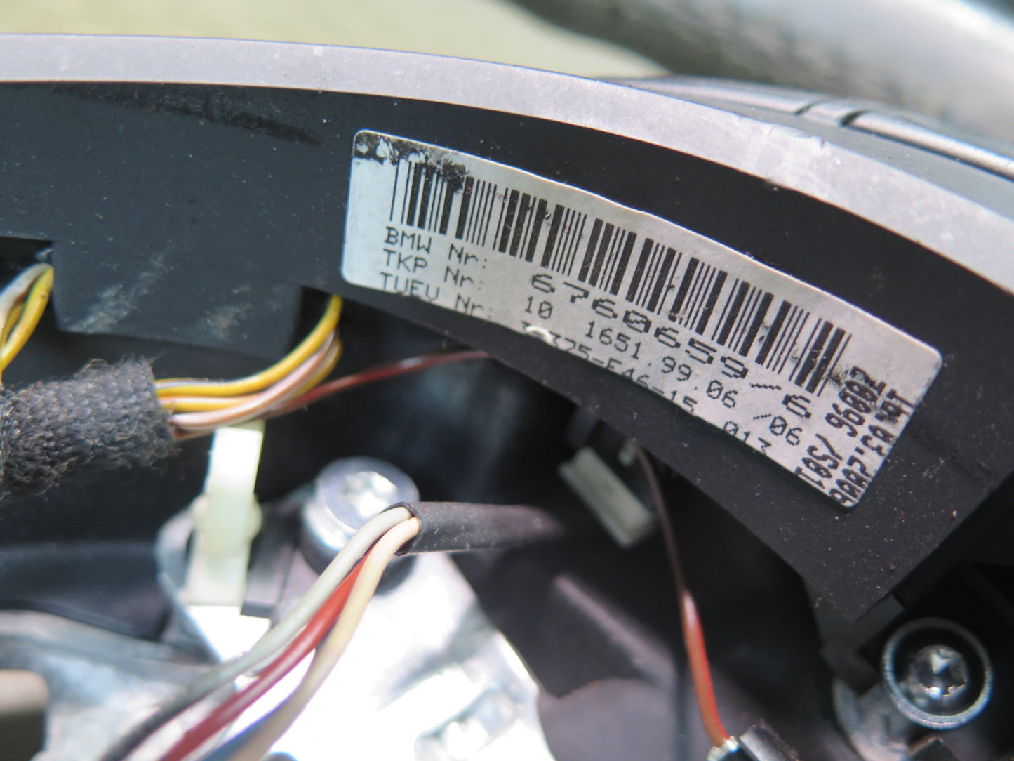 01-06 BMW E46 330ci 3-SPOKE Leather Sport Steering w Controls Black OEM