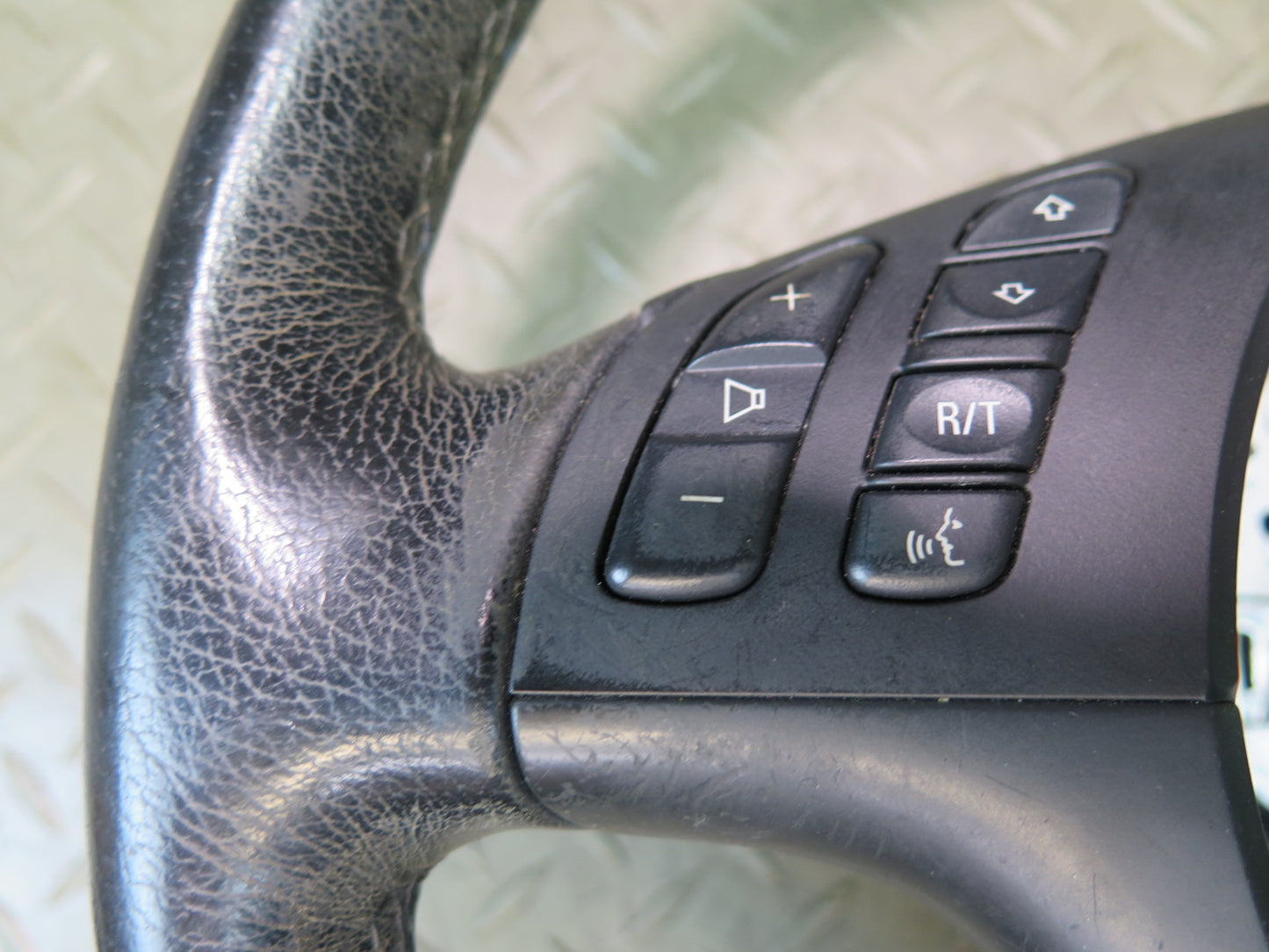 01-06 BMW E46 330ci 3-SPOKE Leather Sport Steering w Controls Black OEM