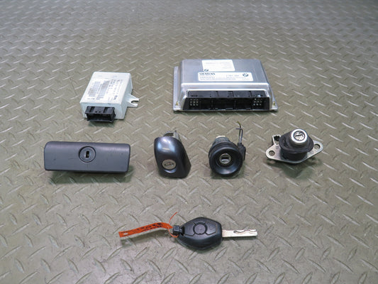 05-06 BMW E46 330Ci M54 Conv A/T ECU ECM Ignition Immo EWS IV Lock KEY Set OEM