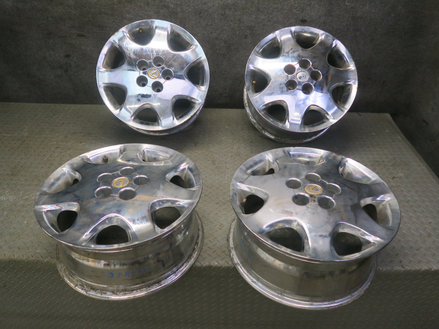 01-03 Lexus UCF30 LS430 Set of 4 Alloy R17" Wheel Rim 17x7.5JJ ET45 Chrome OEM