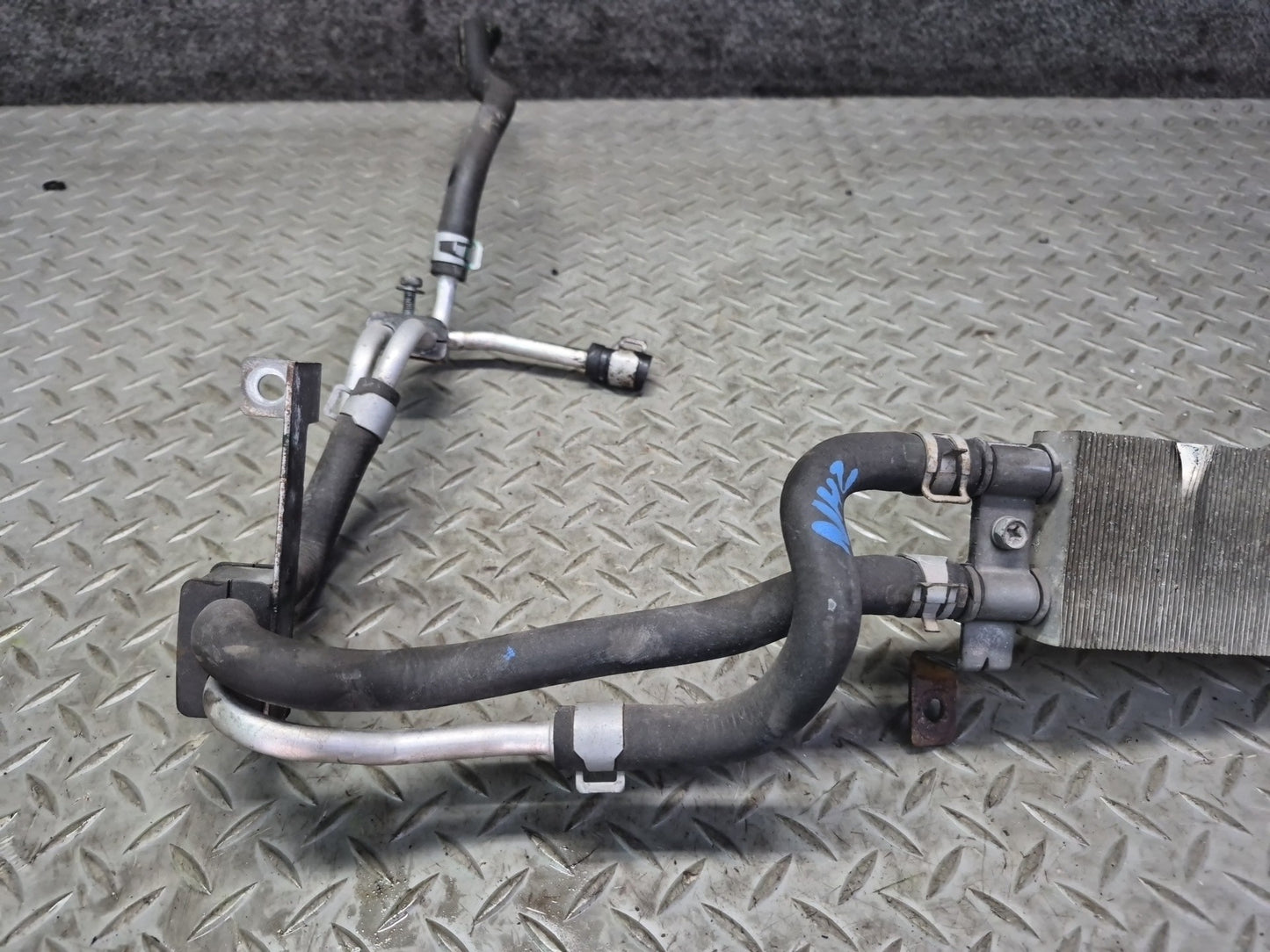 10-19 Nissan 370Z Z34 Convertible Power Steering Hose Pipe Line Oil Cooler Dmgd