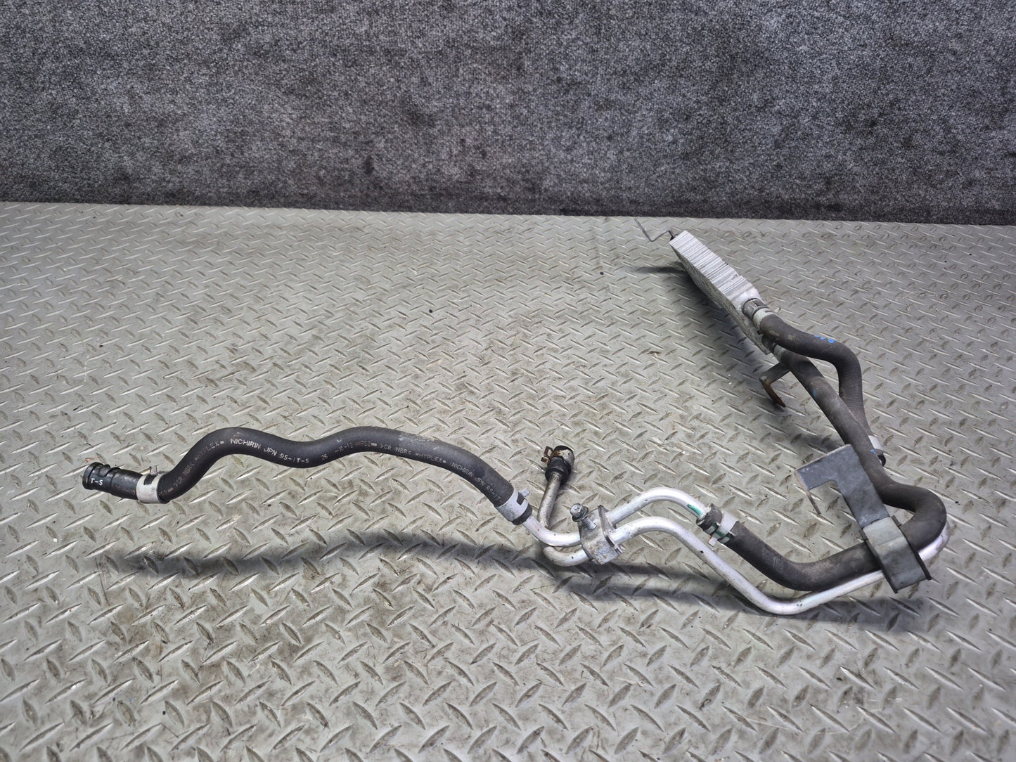 10-19 Nissan 370Z Z34 Convertible Power Steering Hose Pipe Line Oil Cooler Dmgd