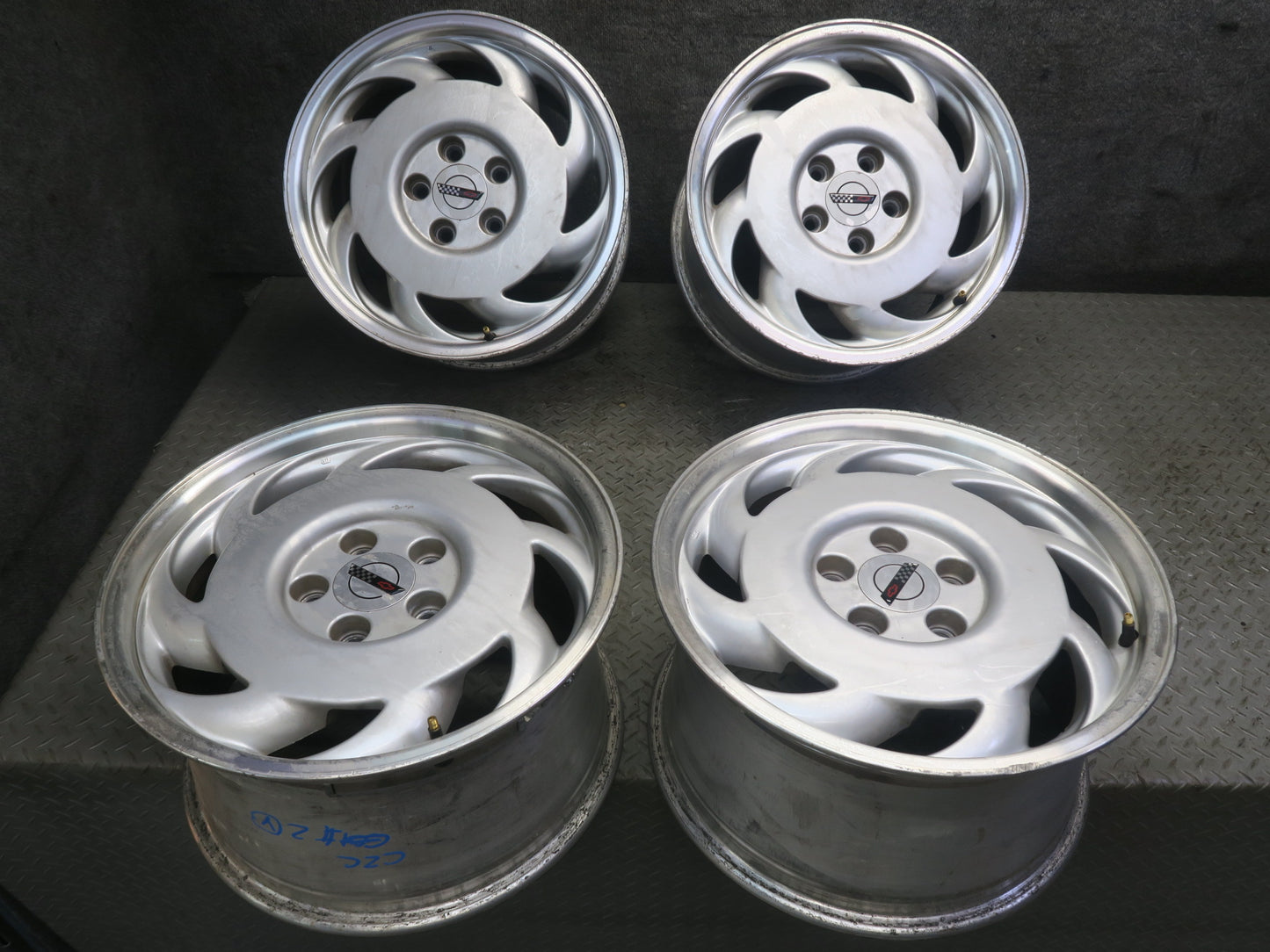 91-92 Chevrolet Corvette C4 Set of 4 Alloy R17" Wheel Rim 17x9.5J ET56 OEM