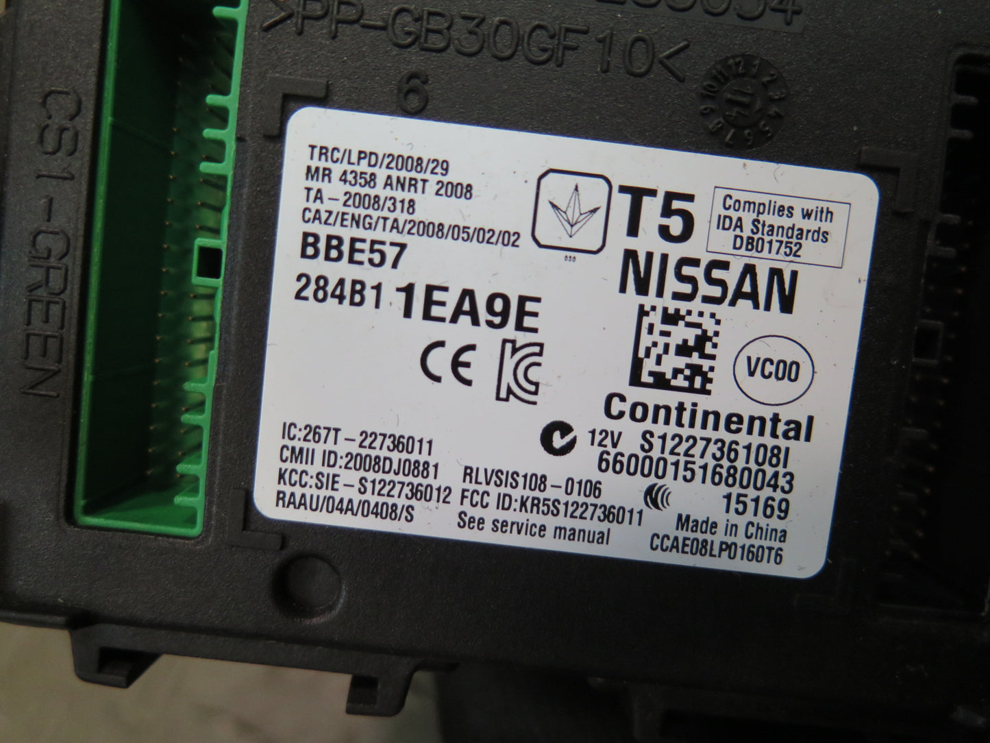 09-20 Nissan Z34 370Z Body Control Module Unit BCM BCU 284B1-1EA9E OEM