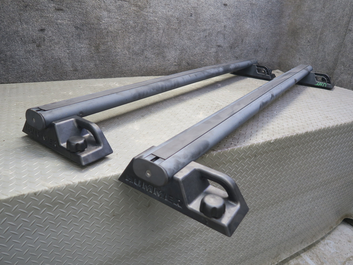 2003-2007 Hummer H2 Upper Roof Luggage Rack Rail Cross Cargo Bar Set