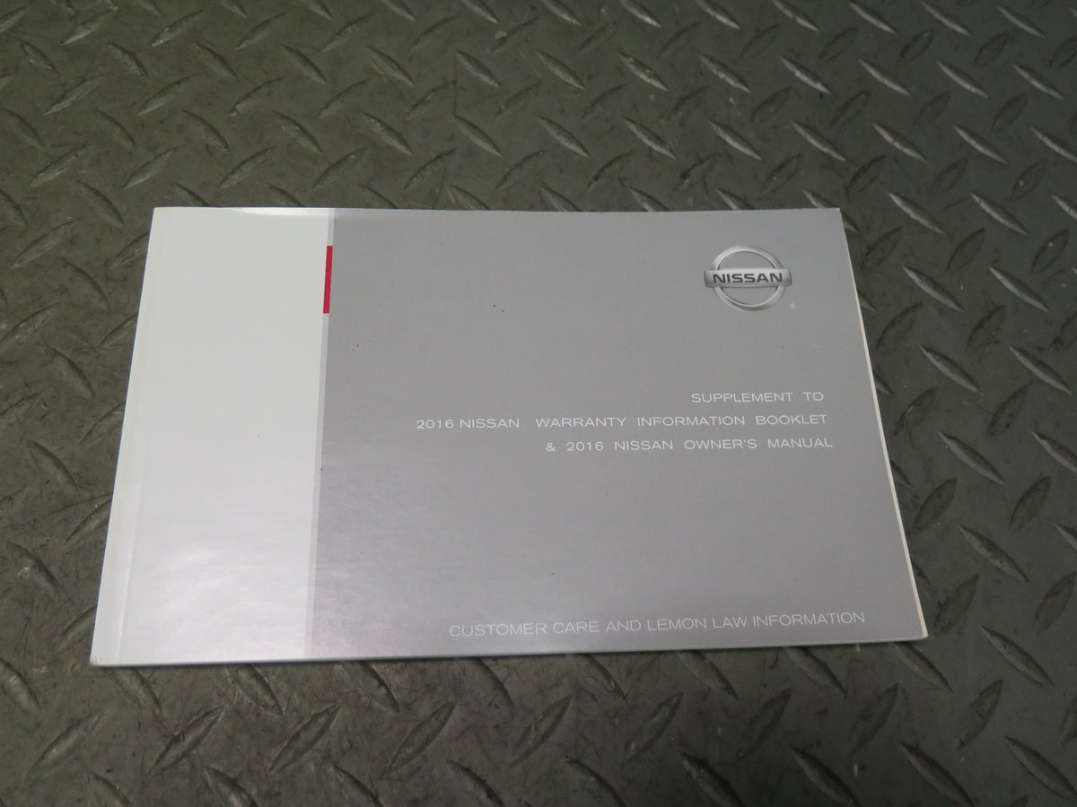 2016 Nissan Z34 370Z Nismo Tech Coupe Owners Guide Manual Book Set w Case OEM