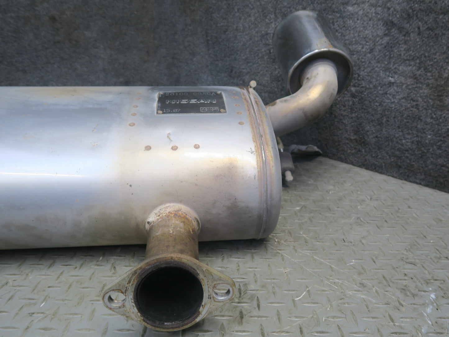 15-20 Nissan Z34 370Z Nismo Rear Exhaust Muffler w Tips 20100-6GA0A OEM