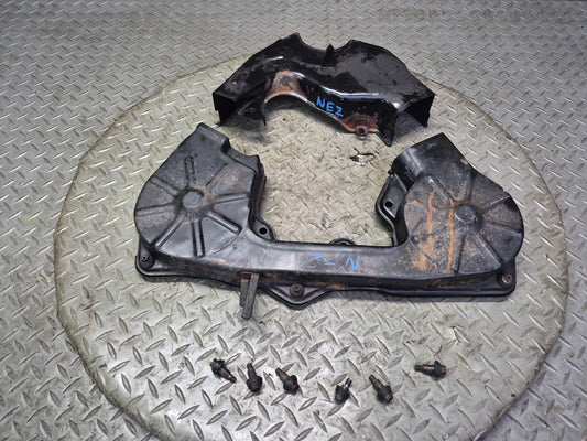 84-86 Nissan Z31 300ZX VG30E NA Set of 2 Engine Timing Belt Cover  OEM
