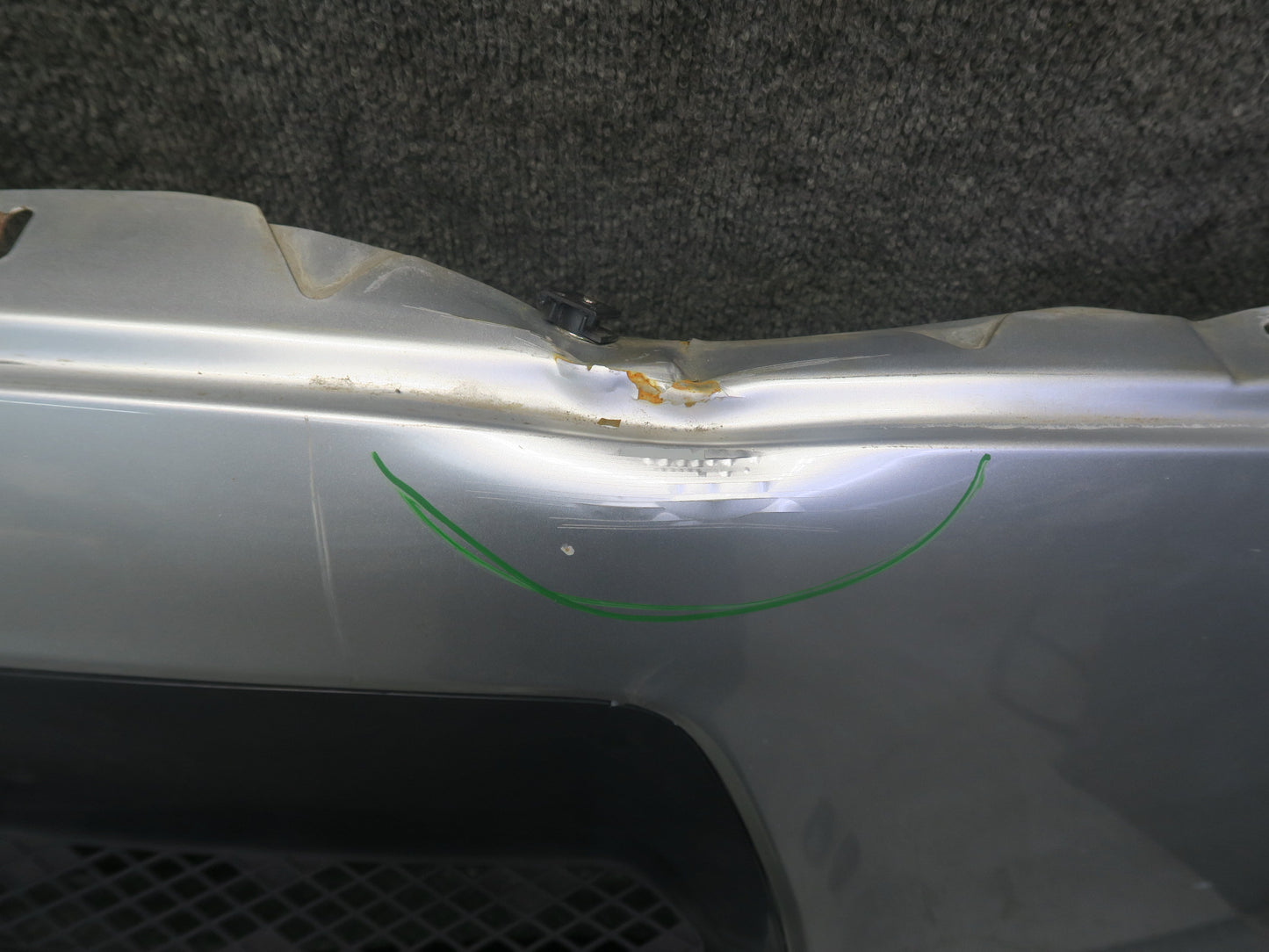 05-06 Dodge RAM SRT10 DR Front Hood Bonnet Shell Panel Bright Silver Damaged