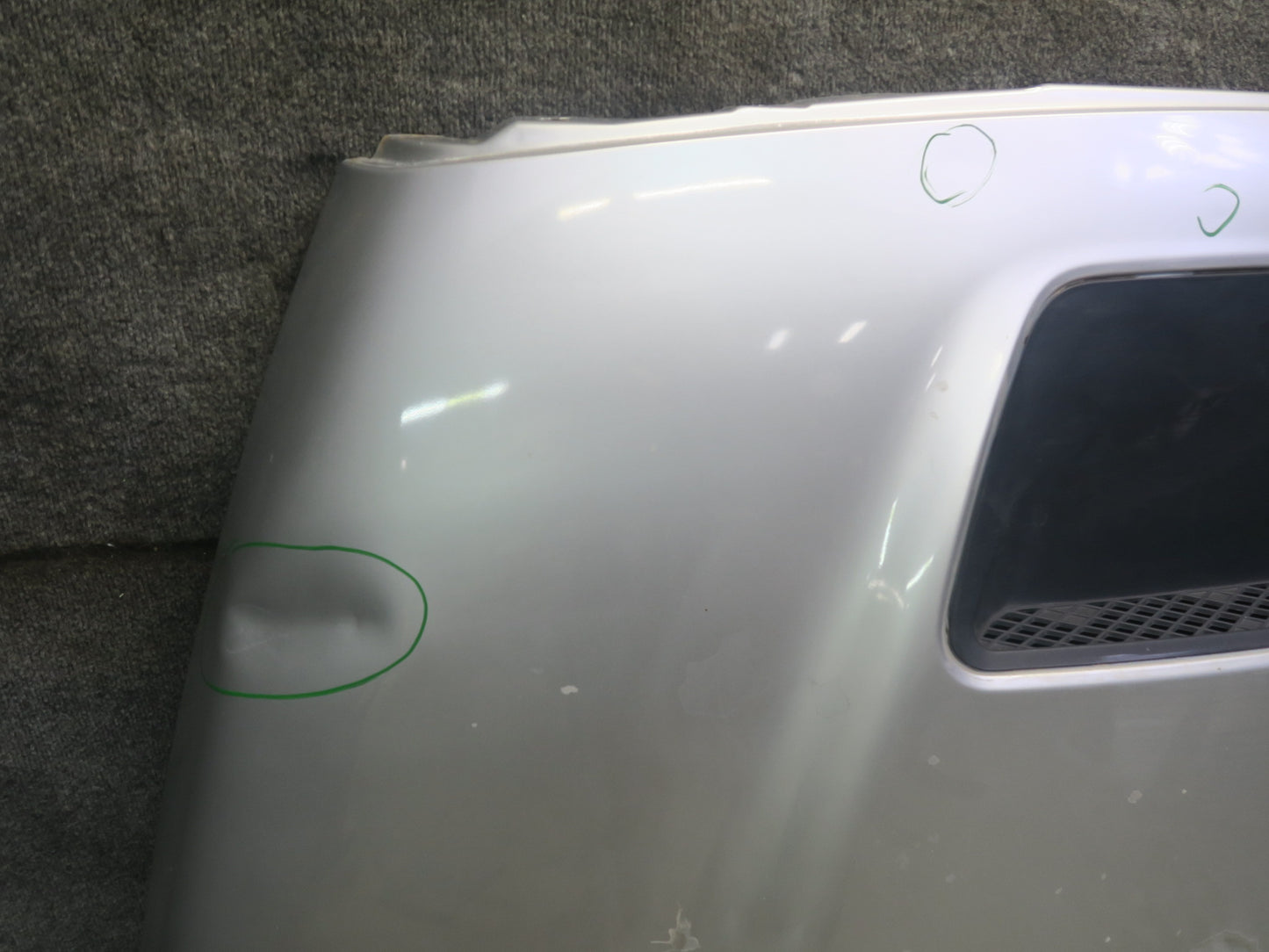05-06 Dodge RAM SRT10 DR Front Hood Bonnet Shell Panel Bright Silver Damaged