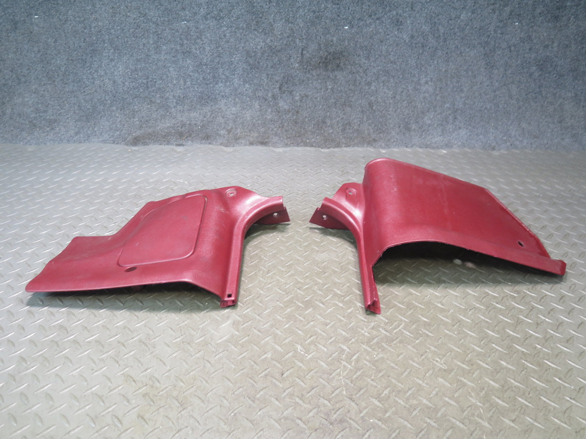 85-89 Nissan Z31 300ZX 2+0 Front Left & Right Lower Kick Trim Cover Set RED OEM