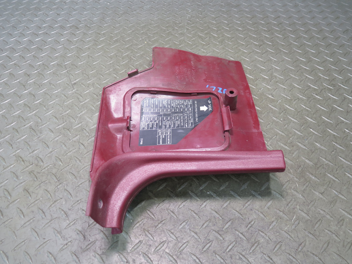 85-89 Nissan Z31 300ZX 2+0 Front Left & Right Lower Kick Trim Cover Set RED OEM