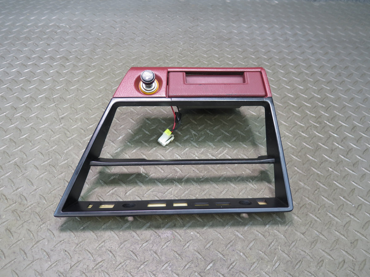 85-89 Nissan Z31 300ZX Dash Center Trim Bezel Cover Panel w Lighter RED OEM