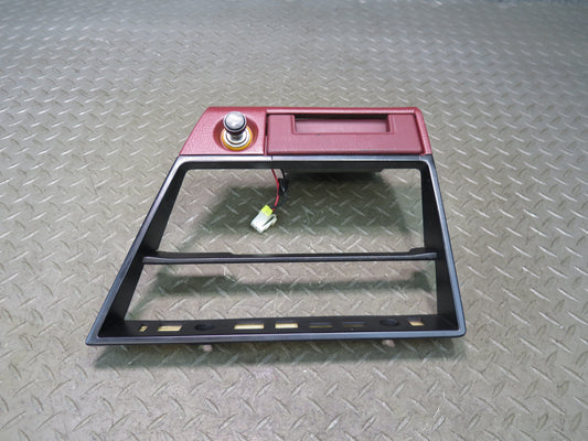 85-89 Nissan Z31 300ZX Dash Center Trim Bezel Cover Panel w Lighter RED OEM