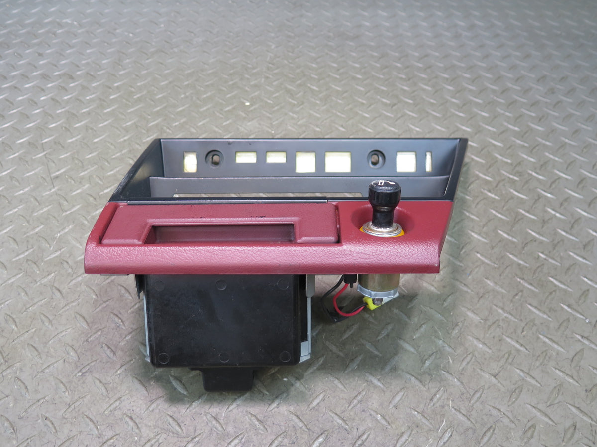 85-89 Nissan Z31 300ZX Dash Center Trim Bezel Cover Panel w Lighter RED OEM