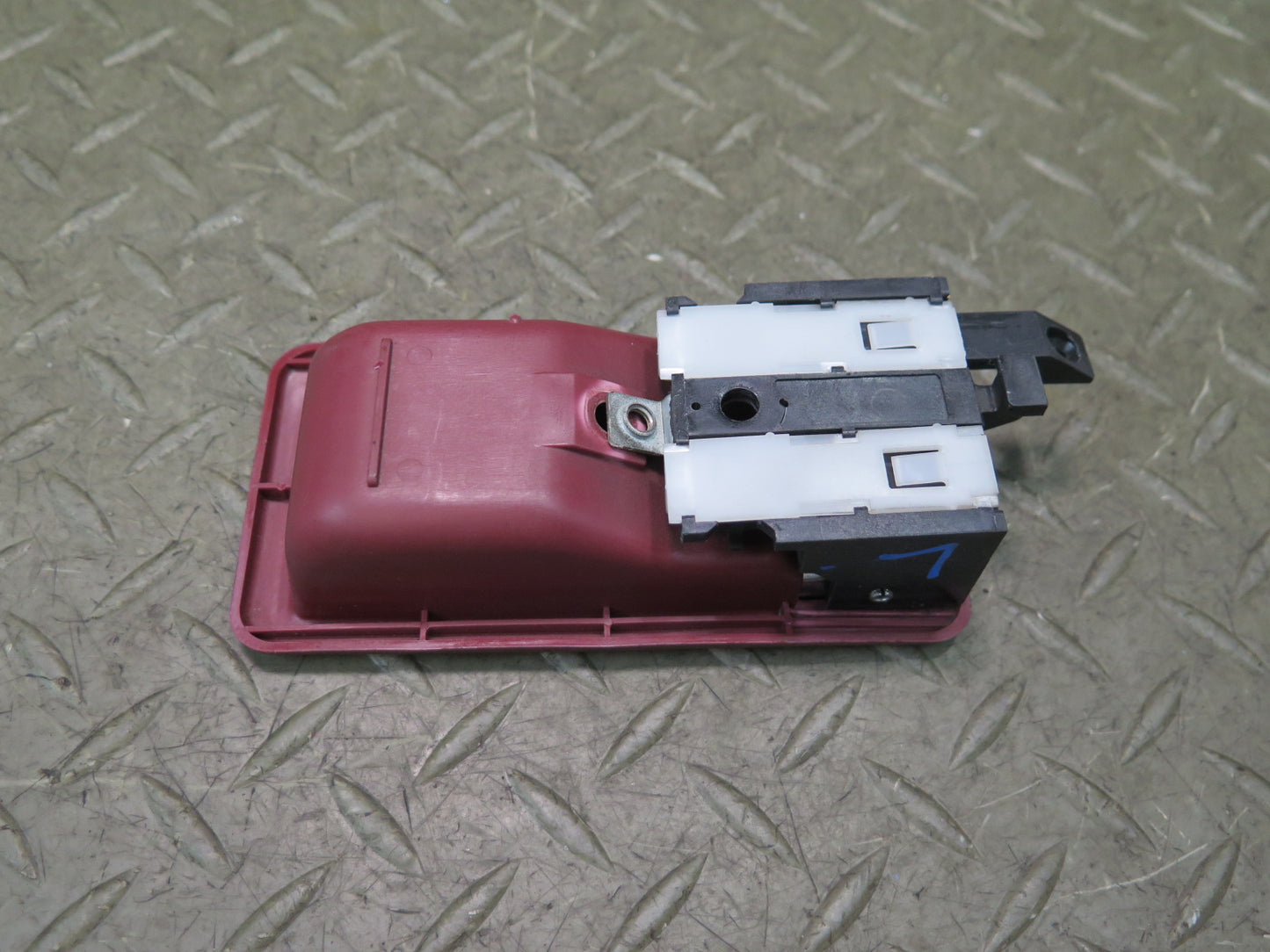 84-89 Nissan Z31 300ZX Front Left Driver Door Interior Handle RED Damaged
