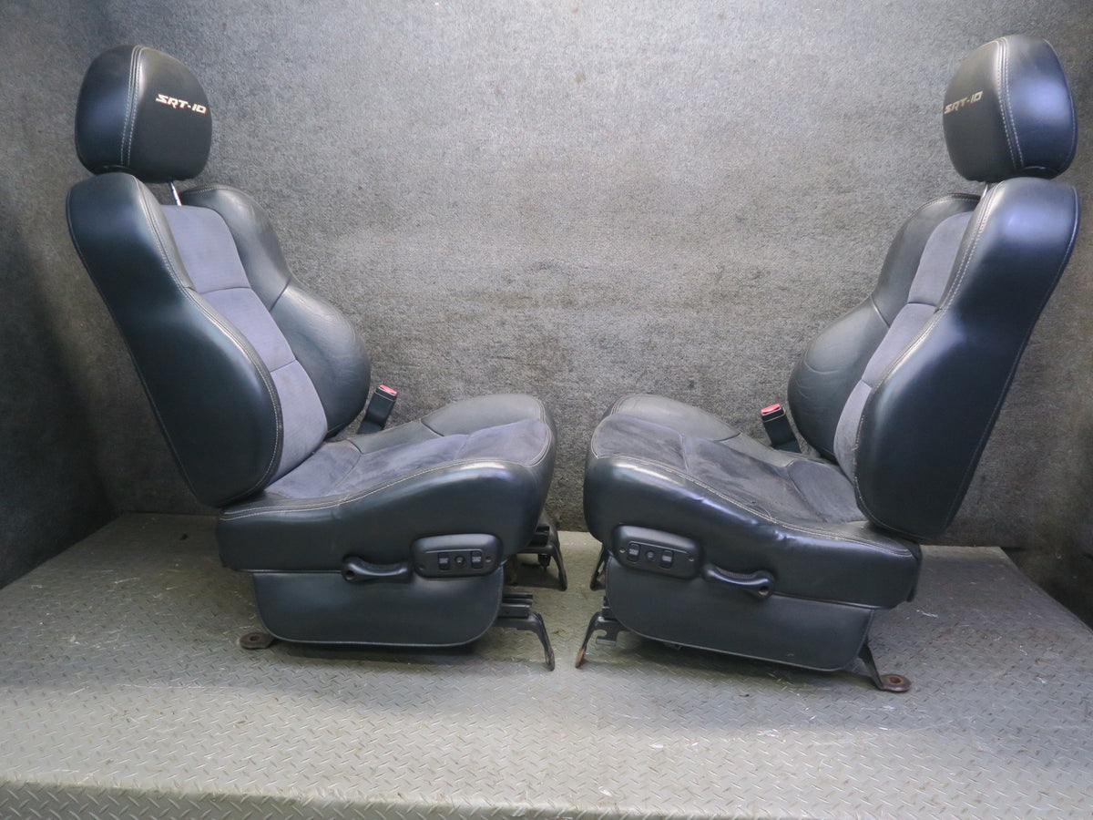 2005 Dodge RAM SRT10 Crew CAB DR Front & Rear Sport Leather Suede Seat Set Dmgd