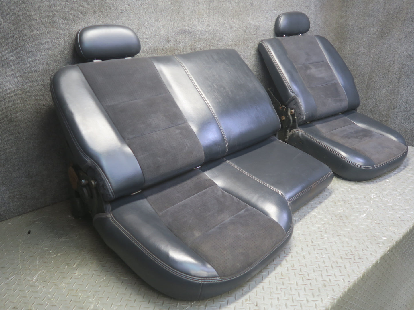 2005 Dodge RAM SRT10 Crew CAB DR Front & Rear Sport Leather Suede Seat Set Dmgd