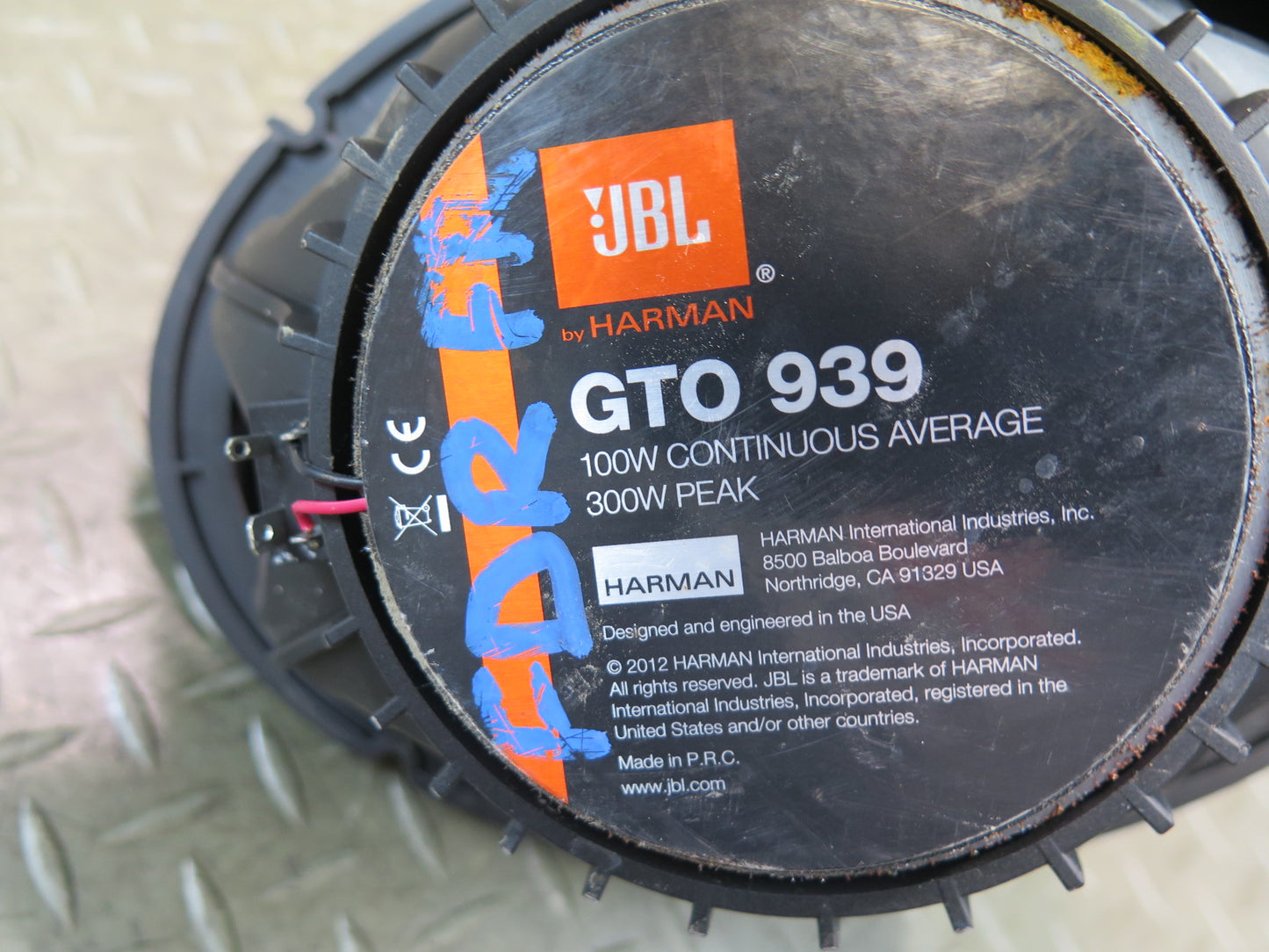JBL GTO 939 Coaxial 3-WAY Audio Speaker 6x9" Set of 2
