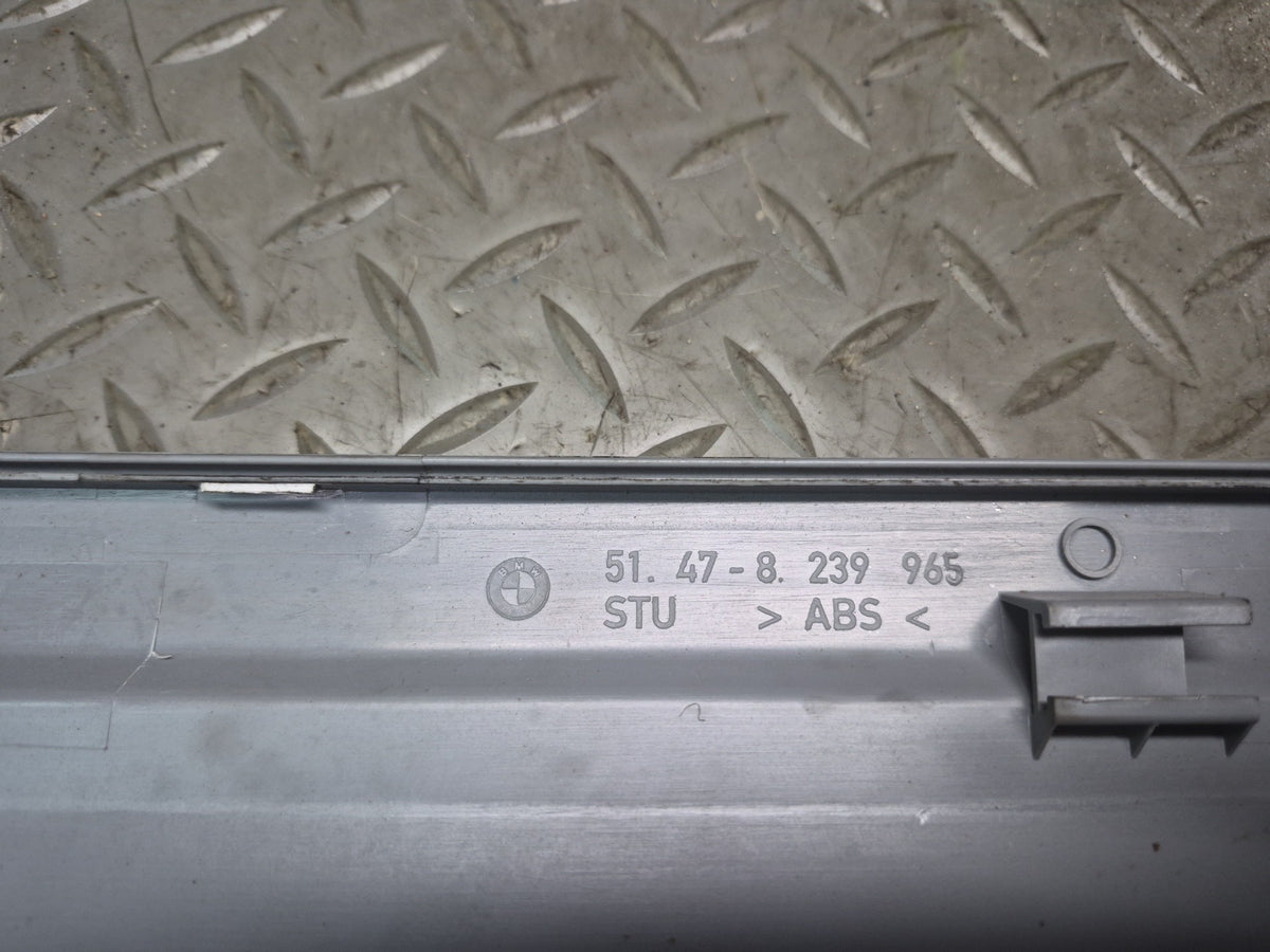 01-06 BMW E46 330CI Convert Front Left Door Scuff Sill Plate Trim Cover Gray OEM