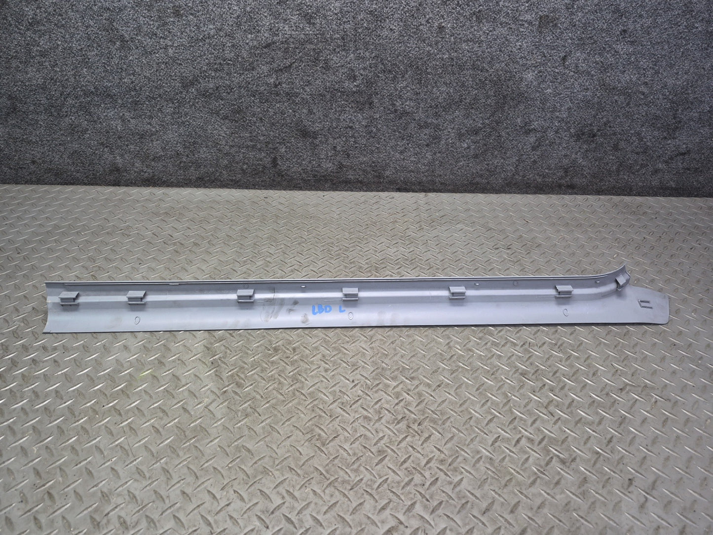 01-06 BMW E46 330CI Convert Front Left Door Scuff Sill Plate Trim Cover Gray OEM