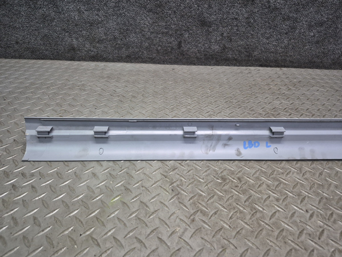 01-06 BMW E46 330CI Convert Front Left Door Scuff Sill Plate Trim Cover Gray OEM