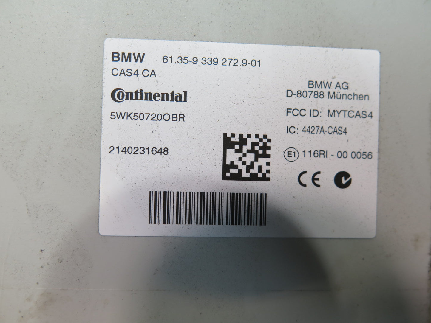 2014 BMW F10 M5 S63 Engine DME ECU ECM CAS4 Theft Locking Lock KEY Set