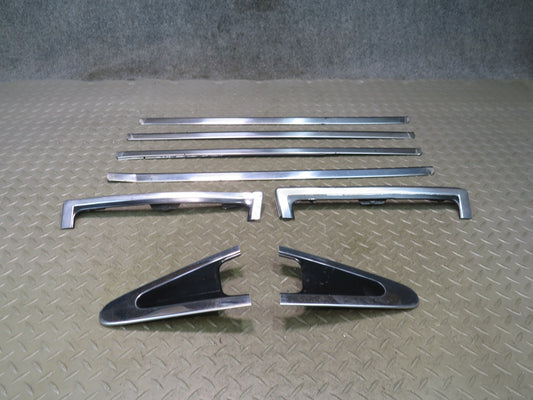 84-89 Nissan Z31 300ZX Rear Quarter Window Chrome Trim Molding Panel Set OEM