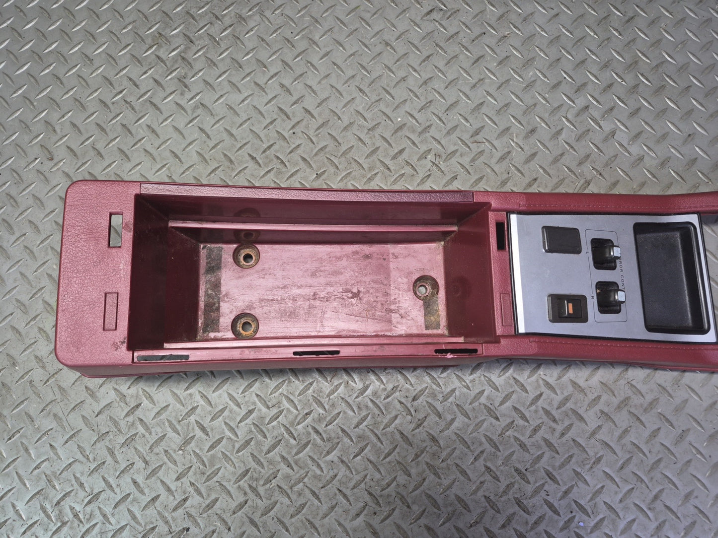 84-89 Nissan Z31 300ZX Center Console Trim Cover Panel w Mirror Switch Damaged