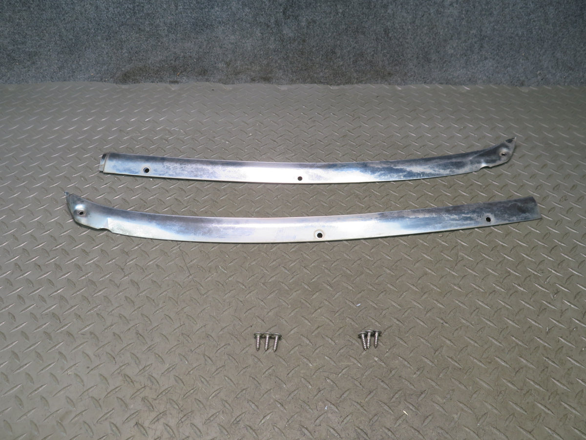 87-89 Nissan Z31 300ZX Front Windshield Chrome Trim Molding Cover Set OEM