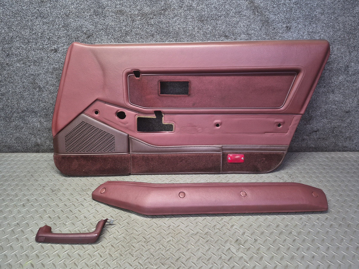 85-89 Nissan Z31 300ZX 2+0 Right Door Interior Trim Cover Panel w Handle Set OEM