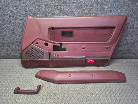 85-89 Nissan Z31 300ZX 2+0 Right Door Interior Trim Cover Panel w Handle Set OEM