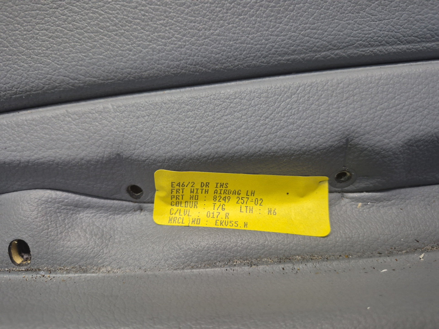 01-06 BMW E46 330ci Coupe Convert Front Door Trim Cover Panel Set Gray 110K OEM