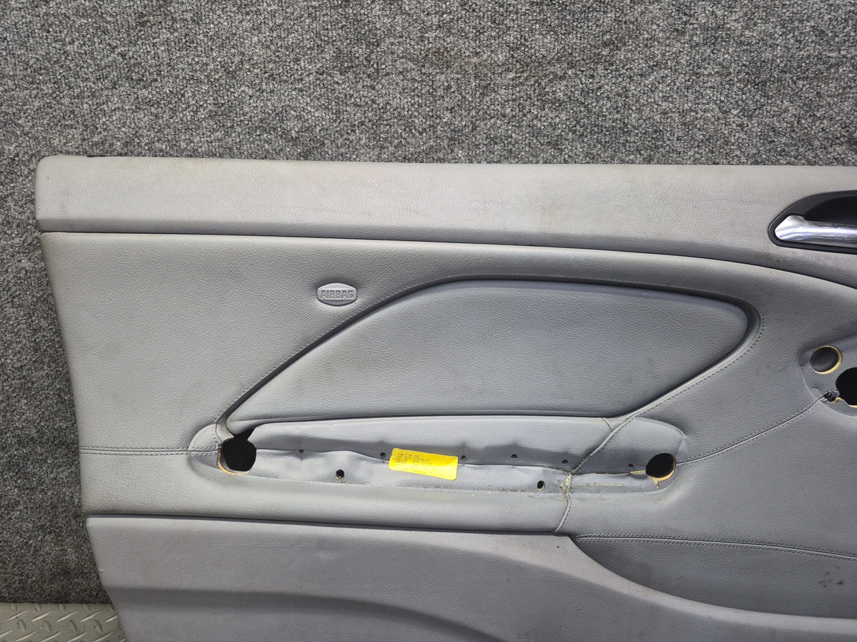 01-06 BMW E46 330ci Coupe Convert Front Door Trim Cover Panel Set Gray 110K OEM