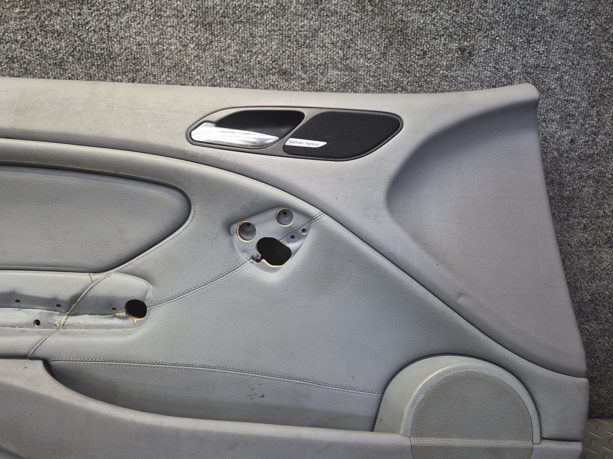 01-06 BMW E46 330ci Coupe Convert Front Door Trim Cover Panel Set Gray 110K OEM