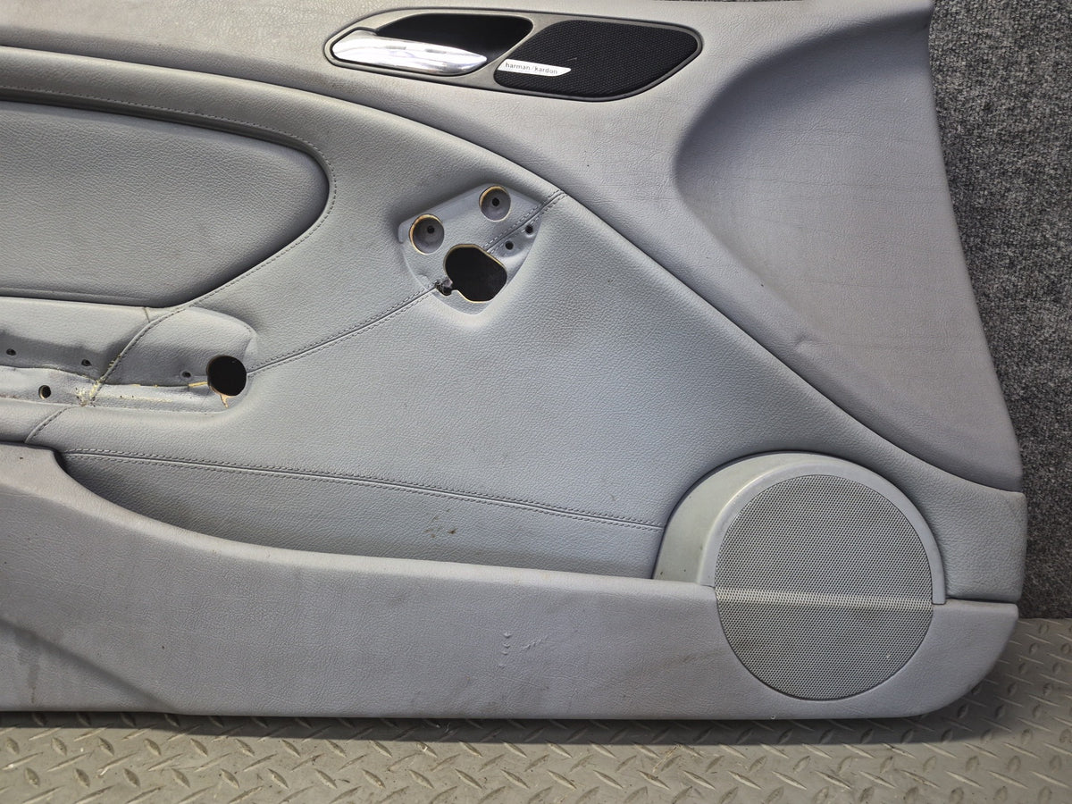 01-06 BMW E46 330ci Coupe Convert Front Door Trim Cover Panel Set Gray 110K OEM