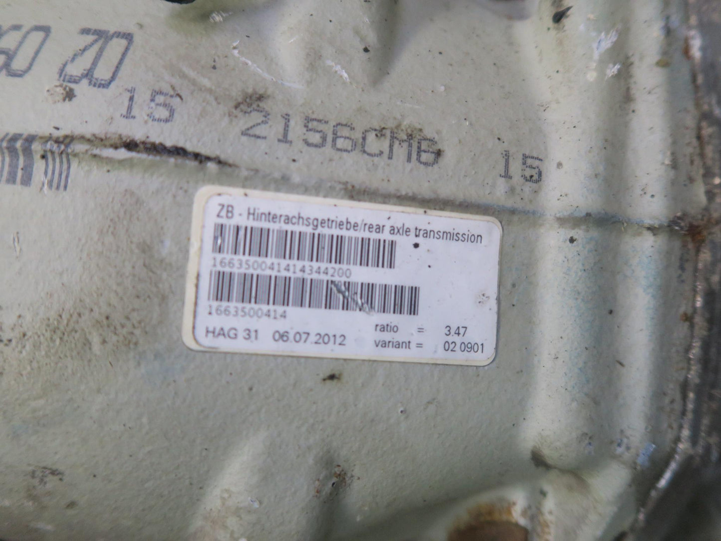 2012-2015 Mercedes W166 ML63 AMG AWD Rear Differential Carrier 3:47 Ratio