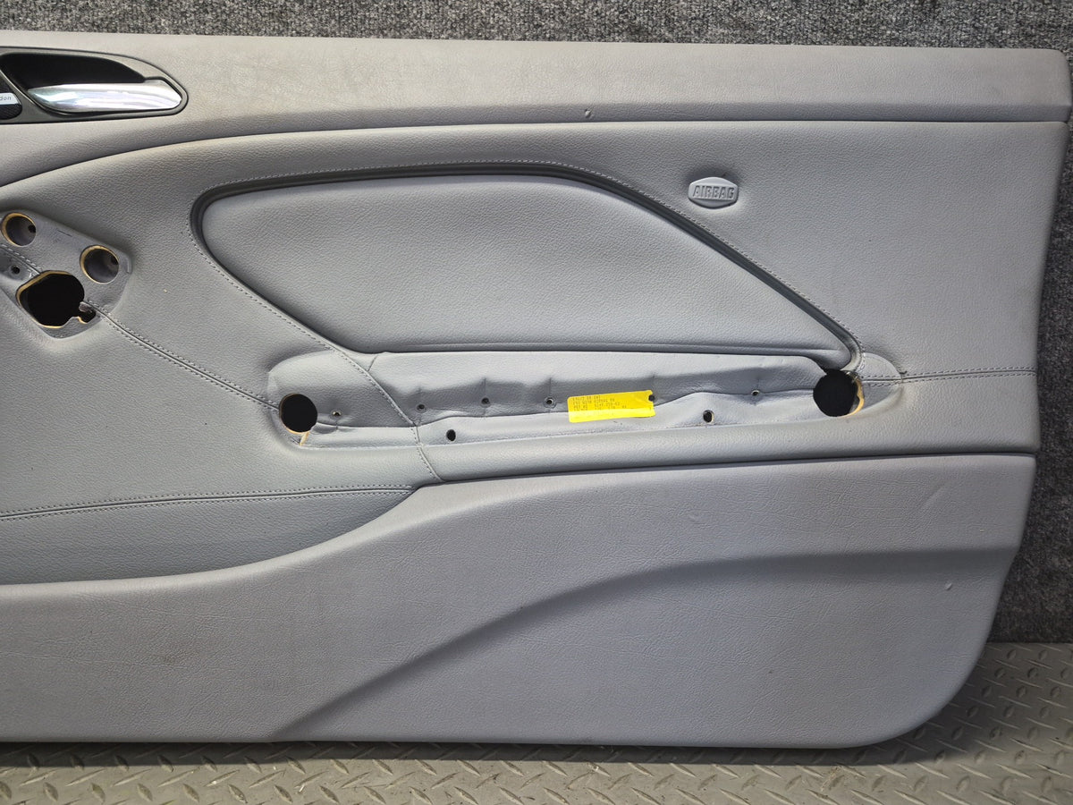 01-06 BMW E46 330ci Coupe Convert Front Door Trim Cover Panel Set Gray 110K OEM