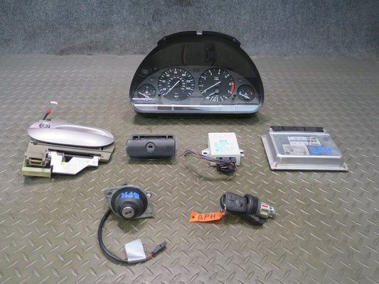 1998 BMW E39 540i M62 Sedan MT ECU Speedo Immo Ignition Trunk Door Lock KEY Set